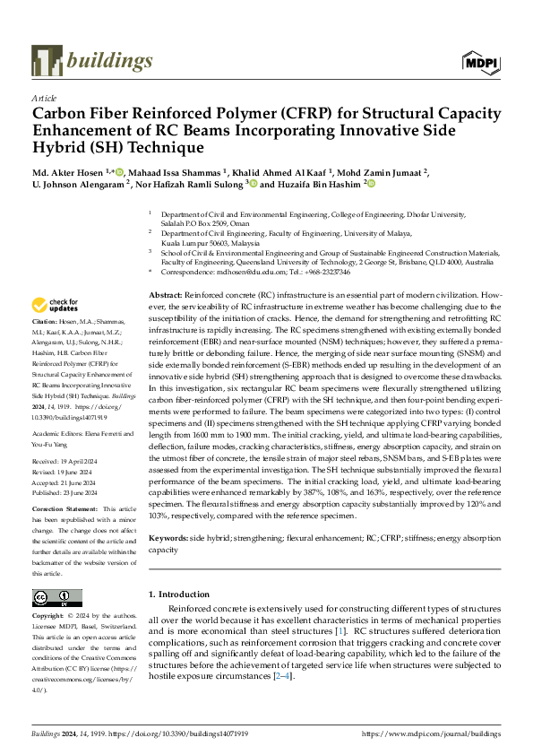 (PDF) Carbon Fiber Reinforced Polymer (CFRP) for Structural Capacity ...