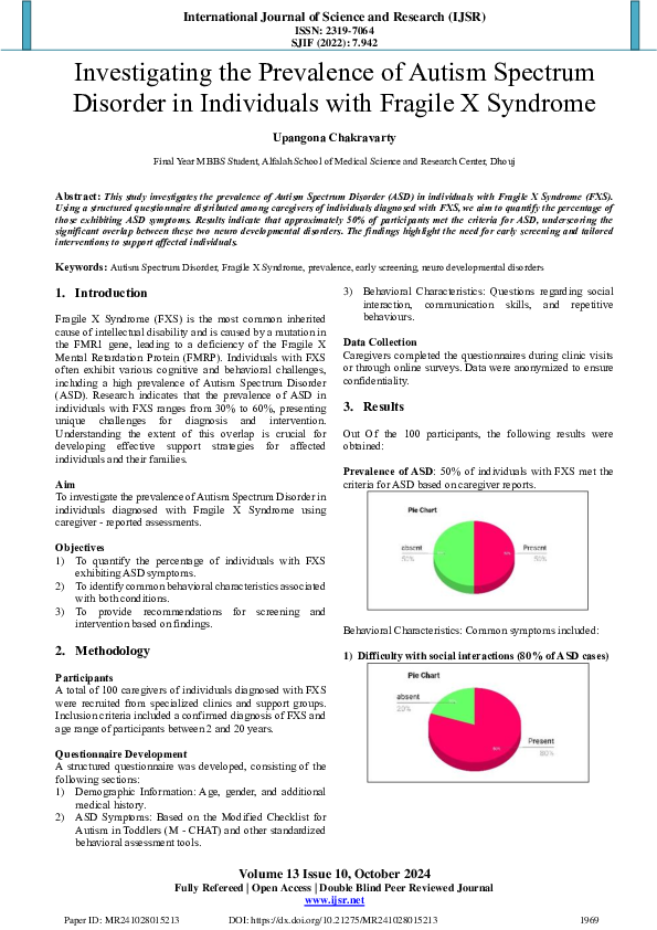 (PDF) Investigating the Prevalence of Autism Spectrum Disorder in ...