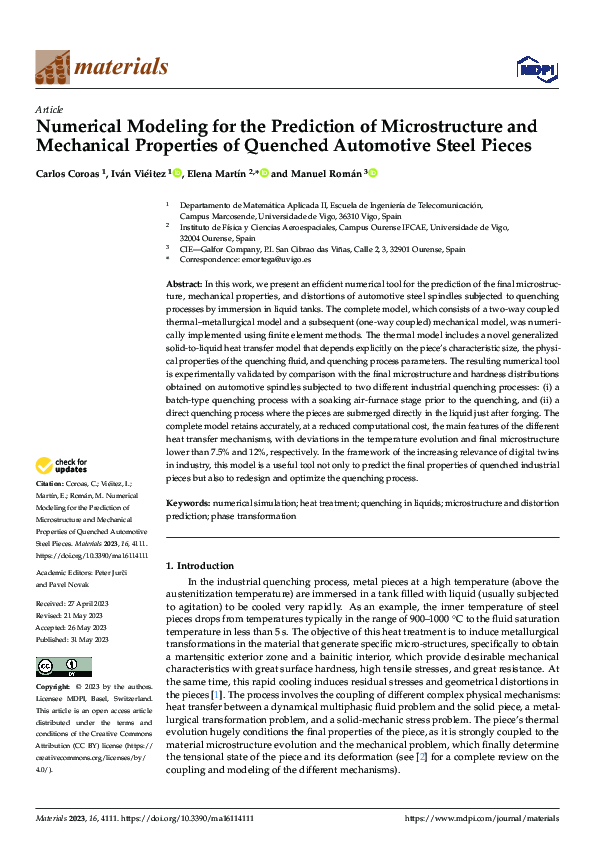 (PDF) Numerical Modeling for the Prediction of Microstructure and ...