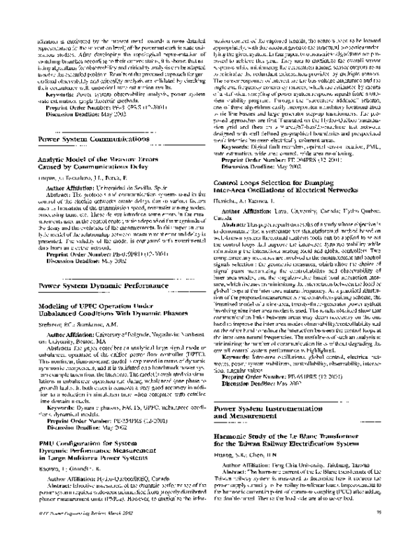 (PDF) Control Loops Selection for Damping Inter-Area Oscillation's of ...