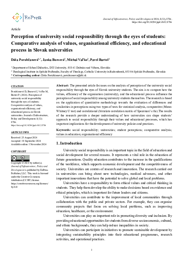(PDF) Perception of university social responsibility through the eyes ...