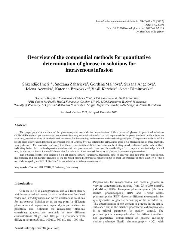 (PDF) Overview of the compendial methods for quantitative determination ...