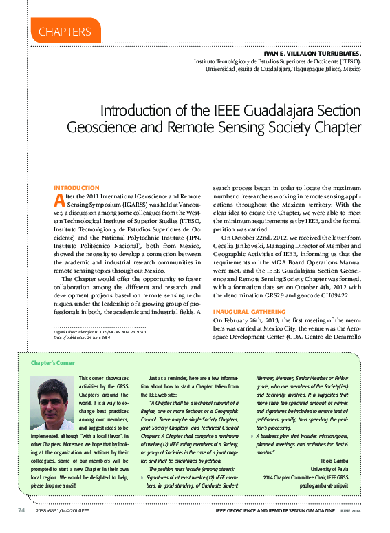 (PDF) Introduction of the IEEE Guadalajara Section Geoscience and ...