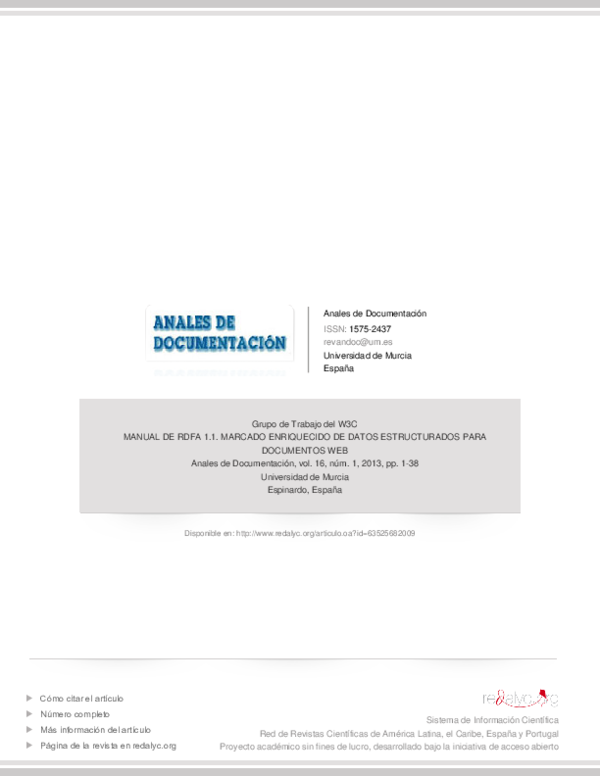 (PDF) Manual de RDFa 1.1: Marcado enriquecido de datos estructurados ...