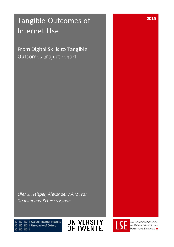 (PDF) Tangible outcomes of internet use: from digital skills to ...