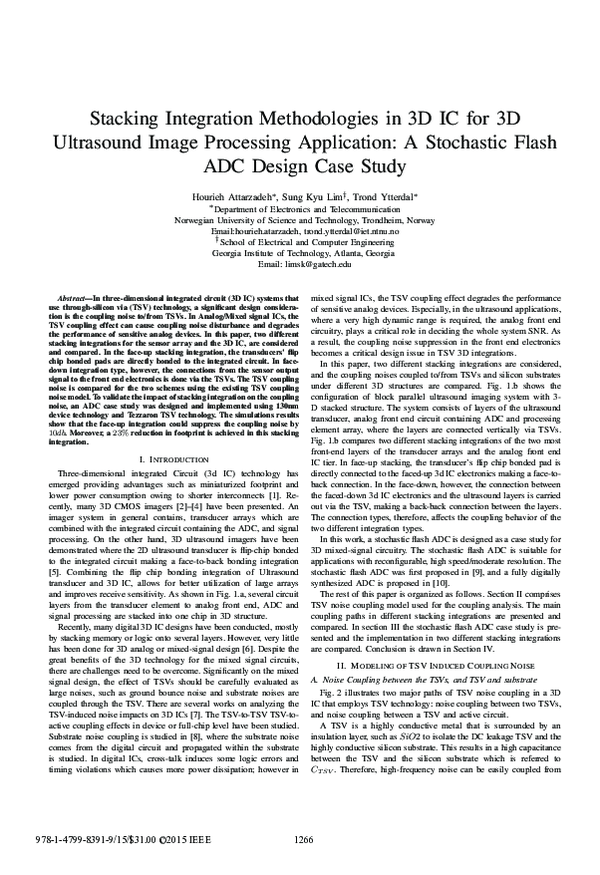 (PDF) Stacking integration methodologies in 3D IC for 3D ultrasound ...