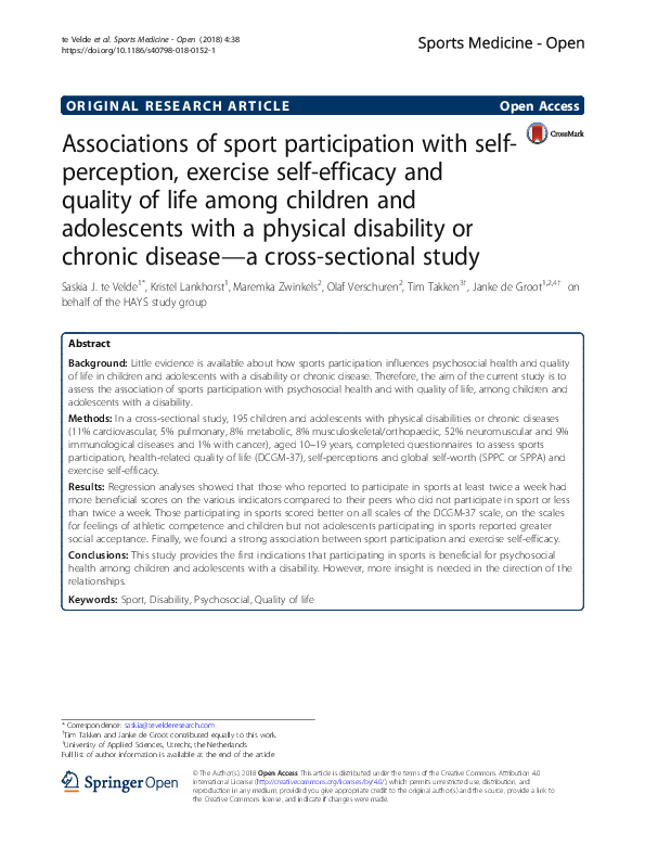 (PDF) Associations of sport participation with self-perception ...
