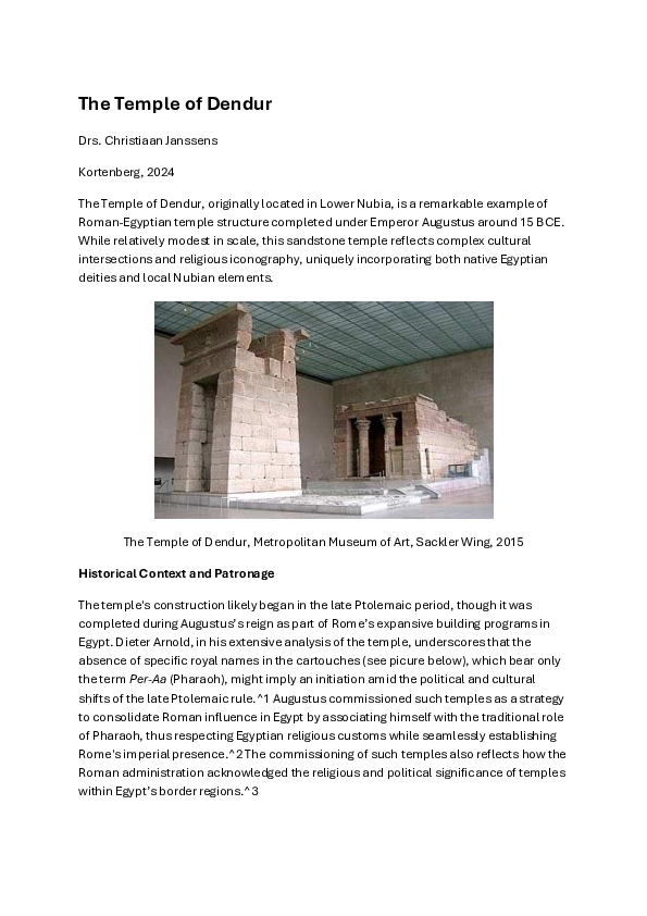 (PDF) The Temple of Dendur