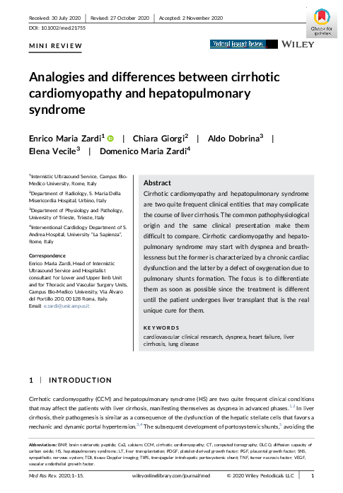 (PDF) Analogies and differences between cirrhotic cardiomyopathy and ...