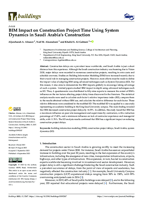 (PDF) BIM Impact on Construction Project Time Using System Dynamics in ...