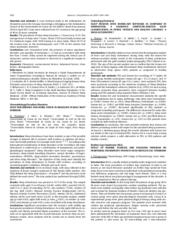 (PDF) Sleep disturbance and work stress in Brazilian female shift workers