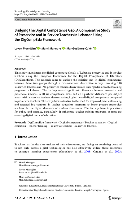 (PDF) Bridging the Digital Competence Gap: A Comparative Study of ...