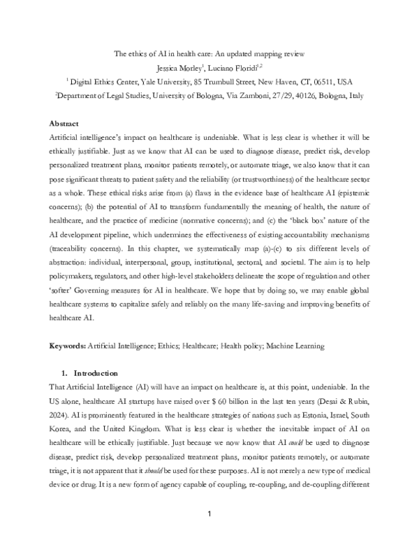 THE ETHICS OF AI IN HEALTH CARE A MAPPING REVIEW PDF visual data 4