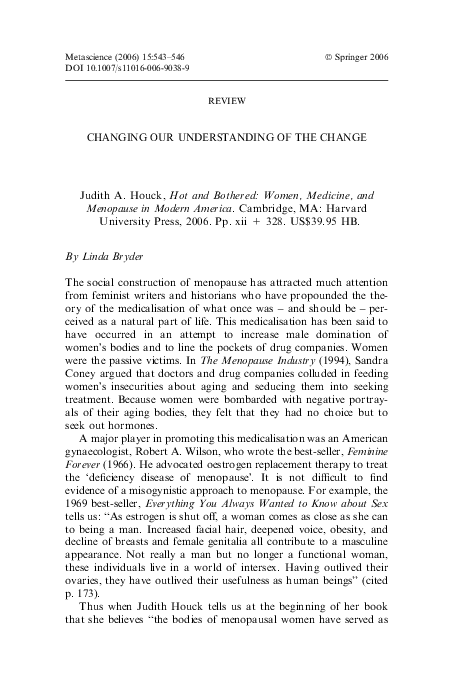 (PDF) Changing our understanding of the change