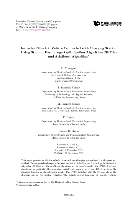 (PDF) . Impacts of Electric Vehicle Connected with Charging Station