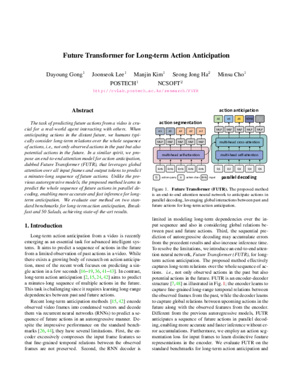 (PDF) Future Transformer for Long-term Action Anticipation