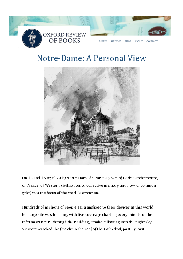 (PDF) Notre-Dame: A Personal View