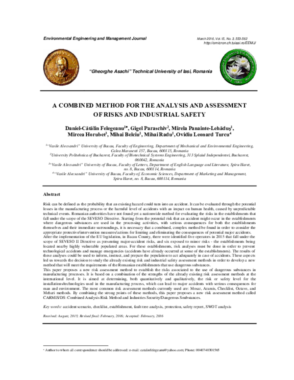 (PDF) A Combined Method for the Analysis and Assessment of Risks and ...