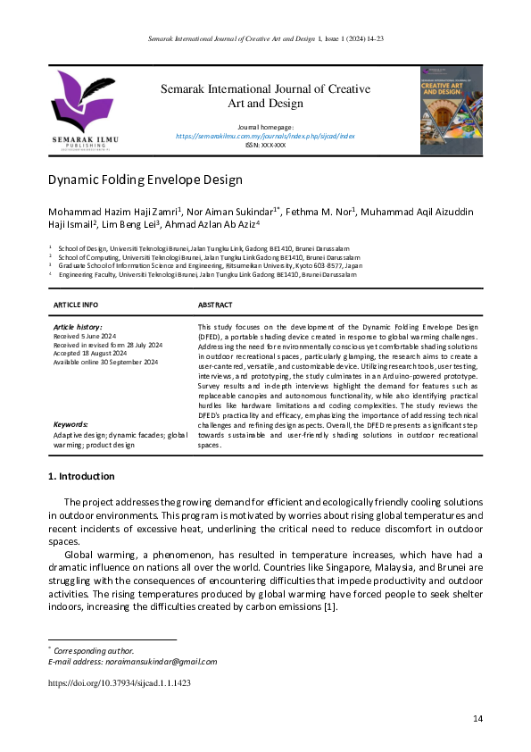 (PDF) Dynamic Folding Envelope Design