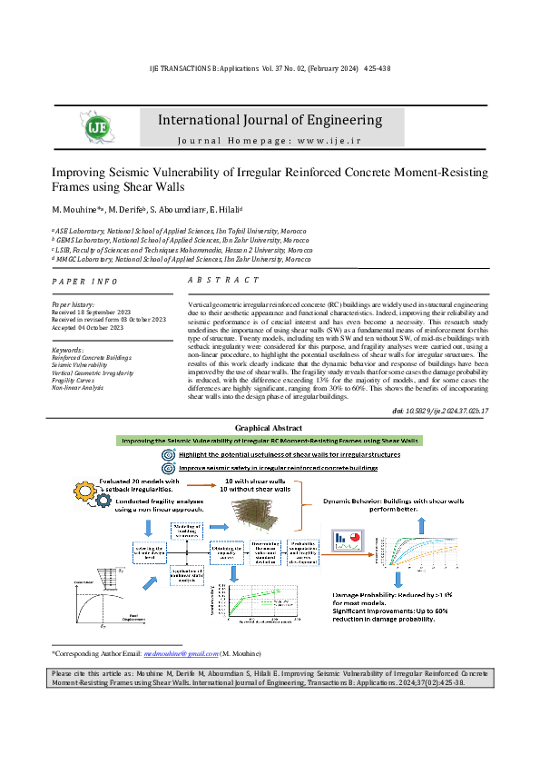 (PDF) Improving Seismic Vulnerability of Irregular Reinforced Concrete ...