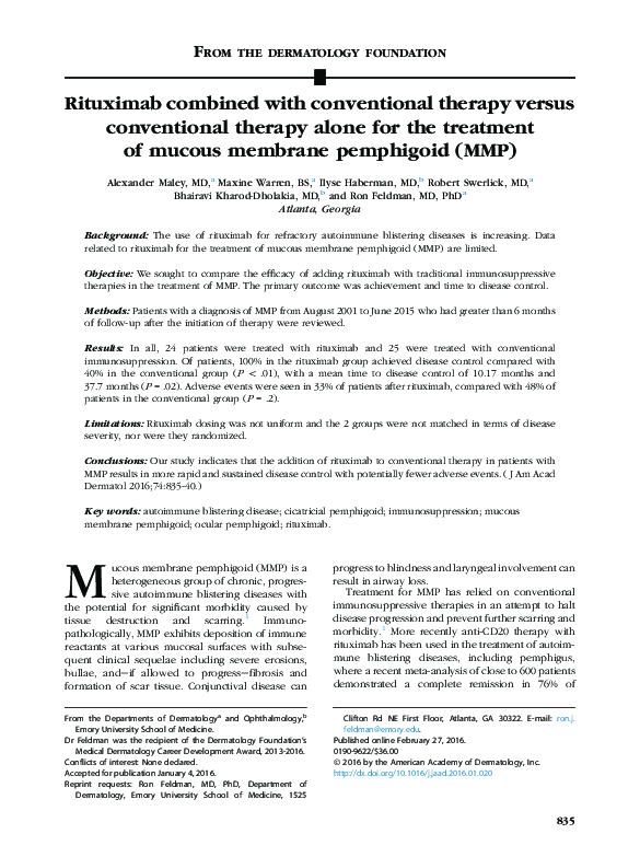 (PDF) Rituximab combined with conventional therapy versus conventional ...
