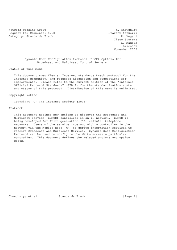 (PDF) Dynamic Host Configuration Protocol (DHCP) Options for Broadcast ...