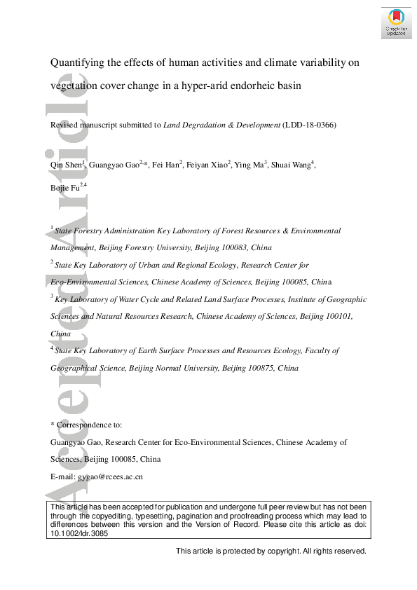 (PDF) Quantifying the effects of human activities and climate ...