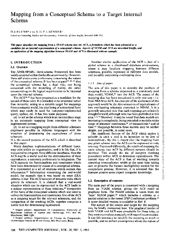(PDF) Mapping from a Conceptual Schema to a Target Internal Schema ...