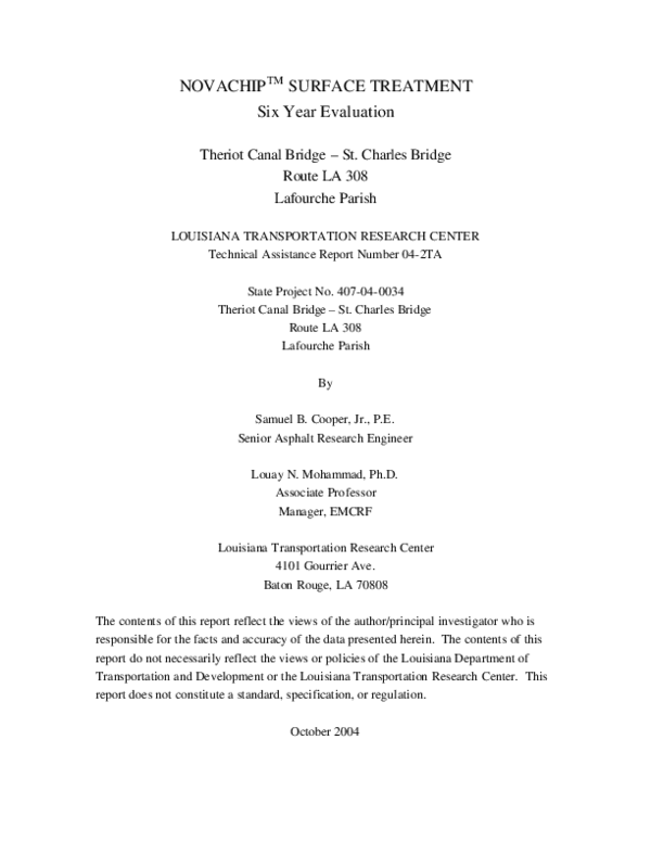 (PDF) Novachip surface treatment : six year evaluation