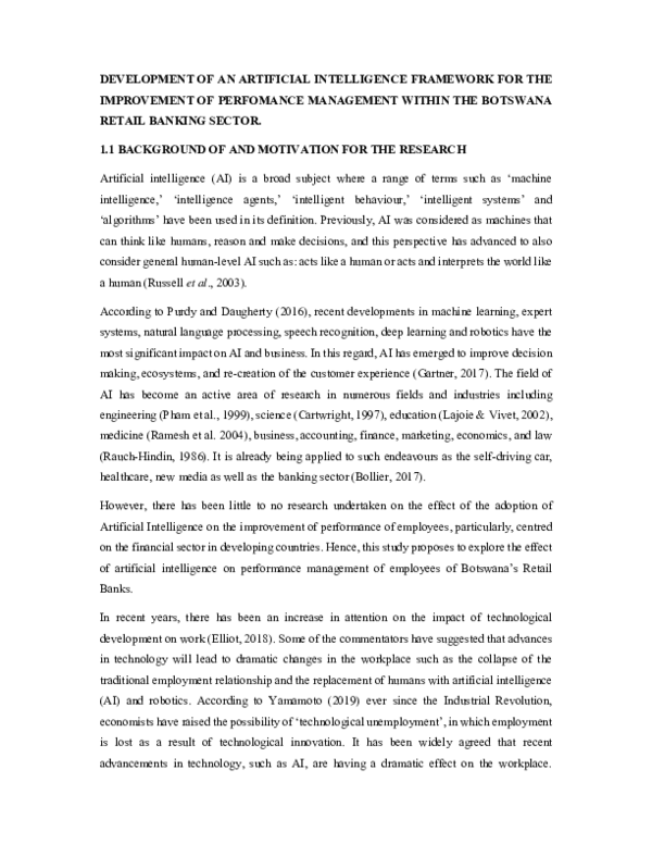 (PDF) DEVELOPMENT OF AN ARTIFICIAL INTELLIGENCE FRAMEWORK FOR THE ...