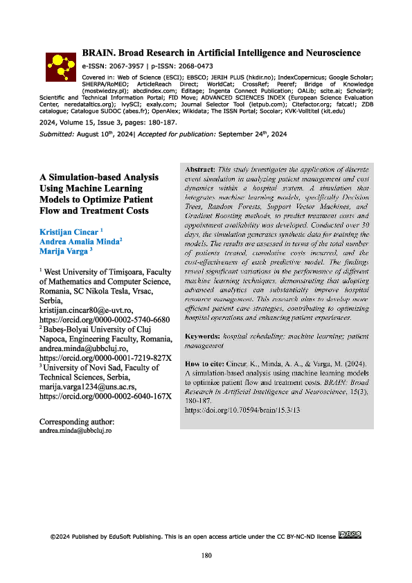 (PDF) A Simulation-based Analysis Using Machine Learning Models to ...