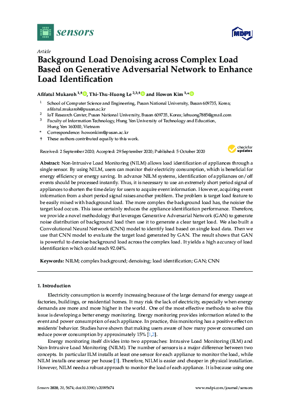 (PDF) Background Load Denoising across Complex Load Based on Generative ...