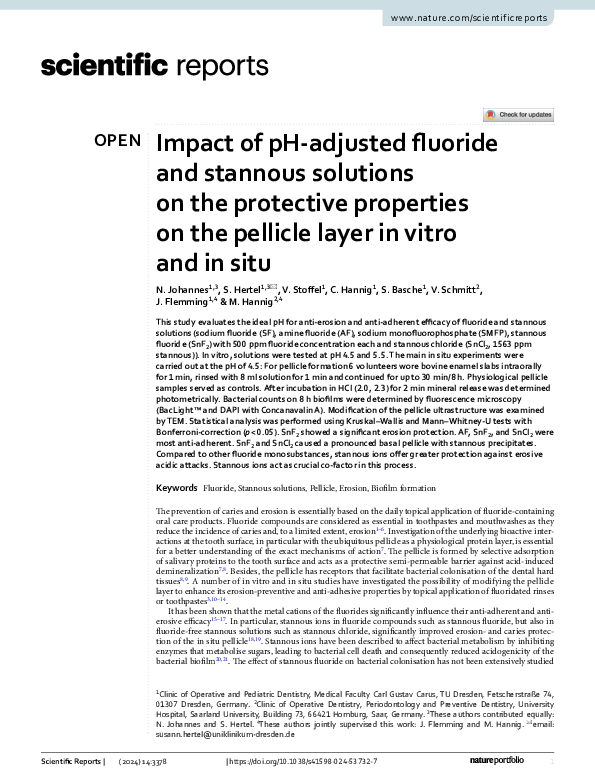 (PDF) Impact of pH-adjusted fluoride and stannous solutions on the ...