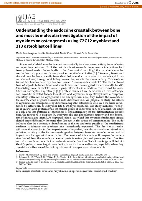 (PDF) Understanding the endocrine crosstalk between bone and muscle ...