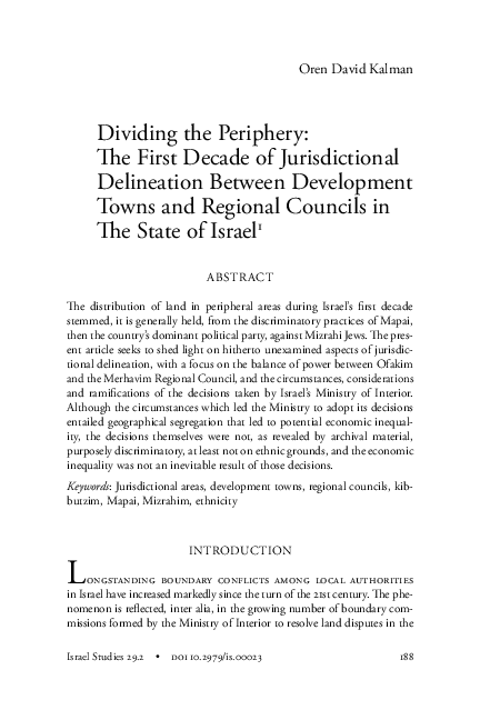(PDF) Dividing the Periphery: The First Decade of Jurisdictional ...