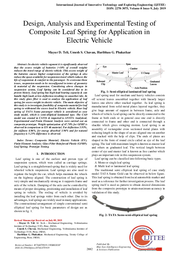 (PDF) Design, Analysis and Experimental Testing of Composite Leaf ...