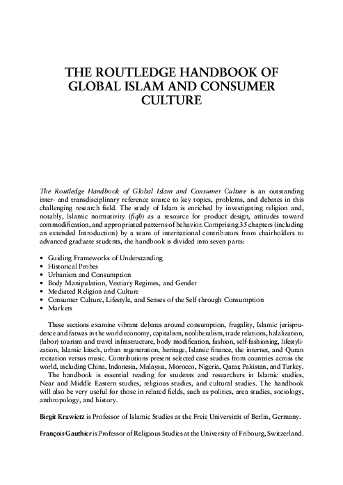 (PDF) Routledge Handbook on Global Islam and Consumer Culture