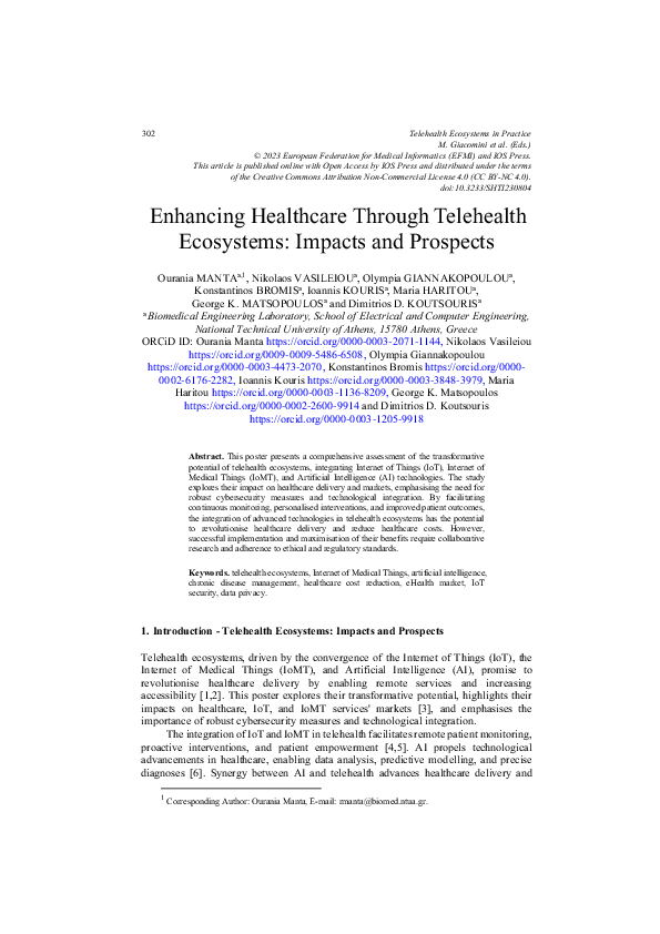 (PDF) Enhancing Healthcare Through Telehealth Ecosystems: Impacts and ...