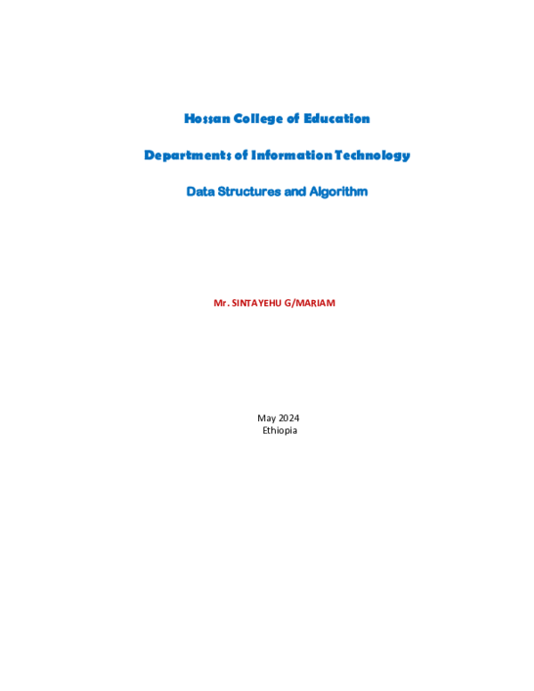 (PDF) Chapter 2 Data Structure and alorithm