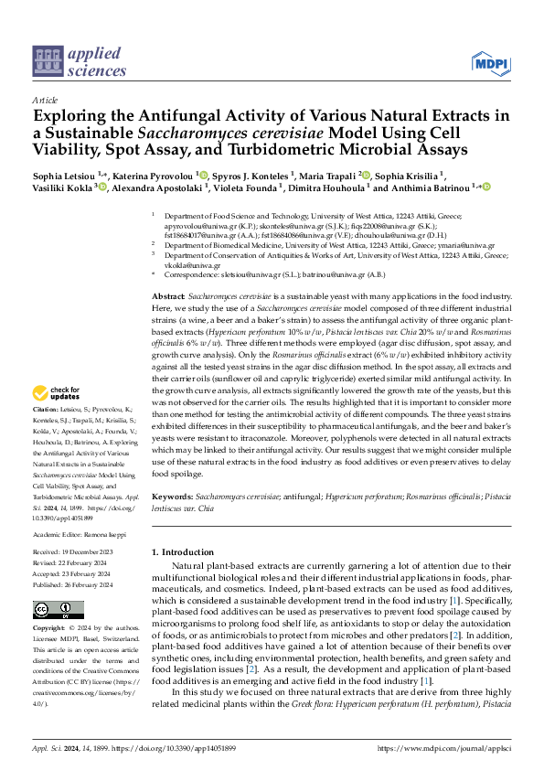 (PDF) Exploring the Antifungal Activity of Various Natural Extracts in ...