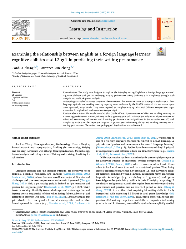 (PDF) Examining the relationship between English as a foreign language ...