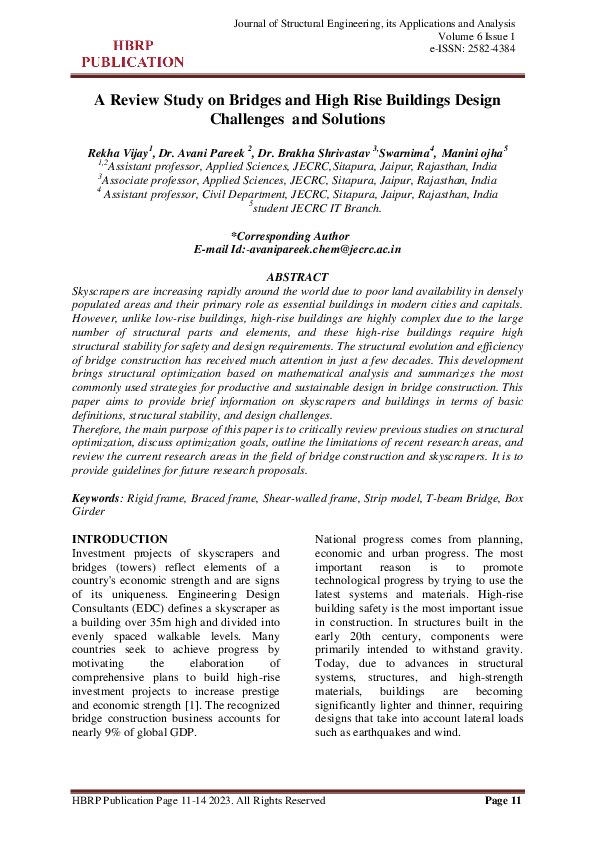 (PDF) A Review Study on Bridges and High Rise Buildings Design ...