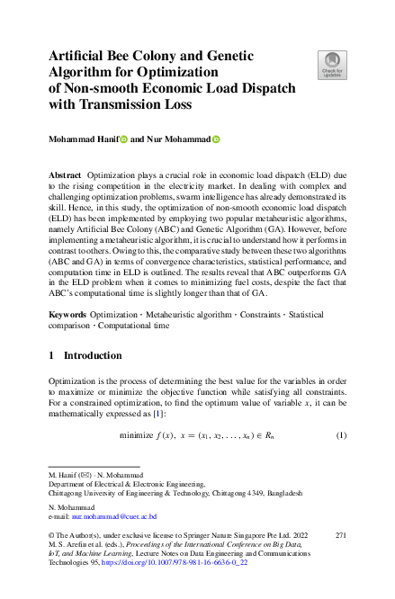 (PDF) Artificial Bee Colony and Genetic Algorithm for Optimization of ...