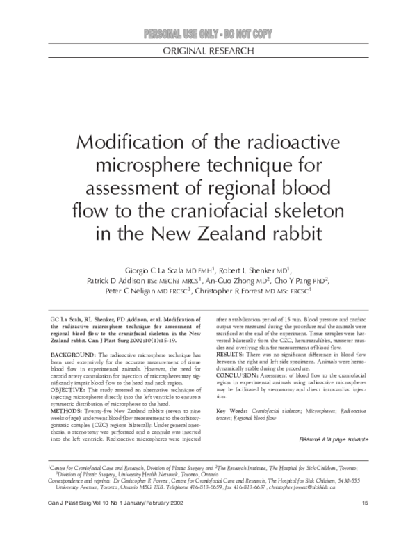 (PDF) Modification of the Radioactive Microsphere Technique for ...