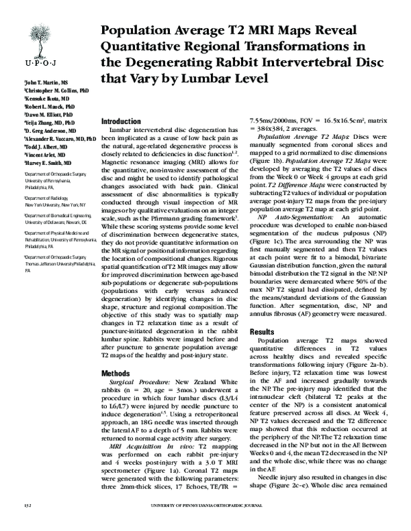 (PDF) Population average T2 MRI maps reveal quantitative regional ...
