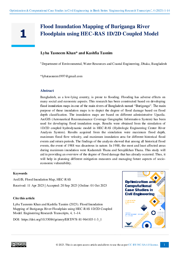 (PDF) Flood Inundation Mapping of Buriganga River Floodplain using HEC ...