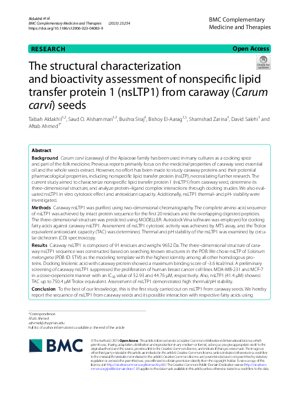 (PDF) The structural characterization and bioactivity assessment of ...