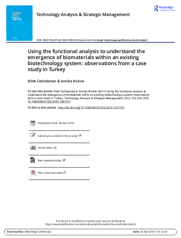 (PDF) Using the functional analysis to understand the emergence of ...