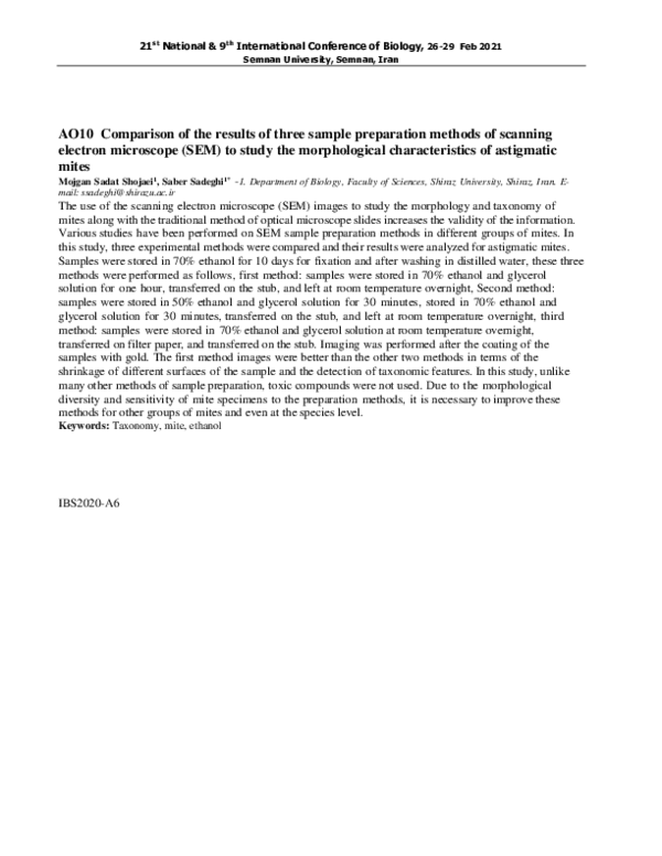 (PDF) Comparison of the results of three sample preparation methods of ...