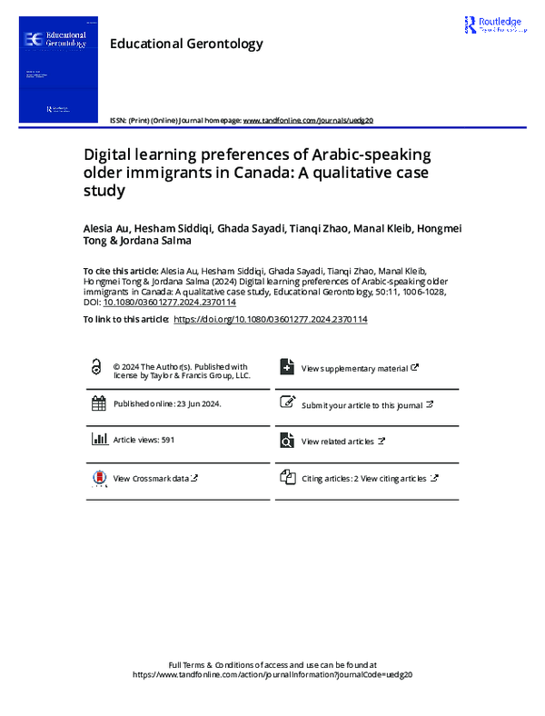 (PDF) Digital learning preferences of Arabic-speaking older immigrants ...